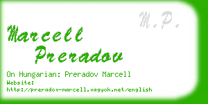 marcell preradov business card